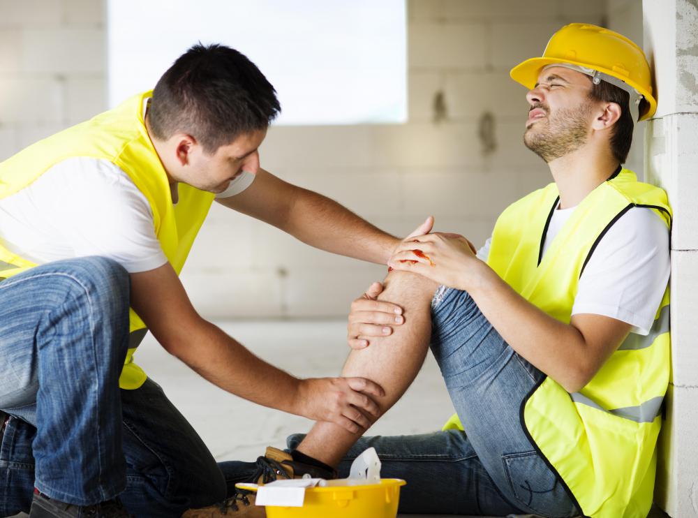 Work injuries are commonly reported in an incident book.