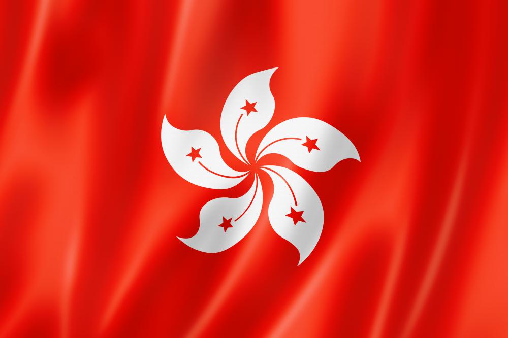 The flag of Hong Kong. Despite being a Special Administrative Region of China, Hong Kong has a common law system.