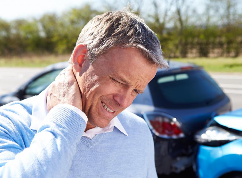 A personal injury can involve whiplash from a car wreck.
