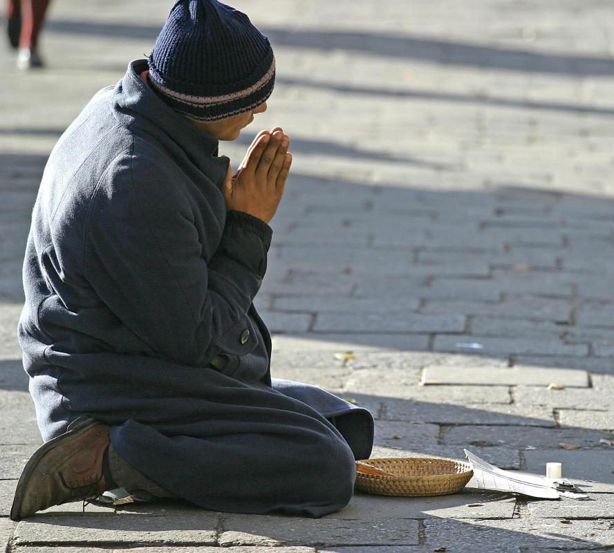 Loitering is often viewed as a crime when it is combined with begging or other similar activities.