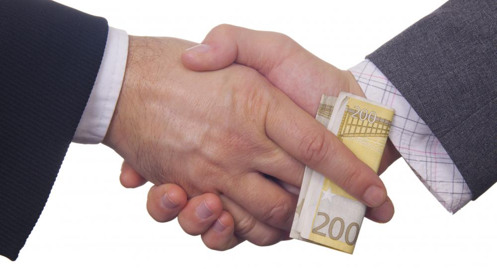 Bribery is usually considered a crime, although it is socially acceptable in some cultures.