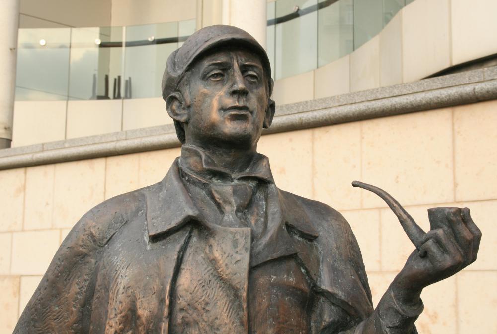 A Sherlock Holmes story includes someone holding a gun over a dead body, which might have originated the term "smoking gun."