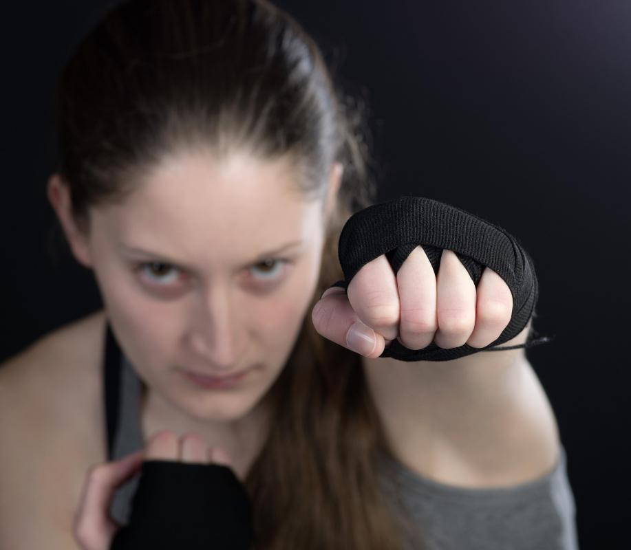 Someone who is feeling strained may take on a self defense course to get rid of pent up frustration.