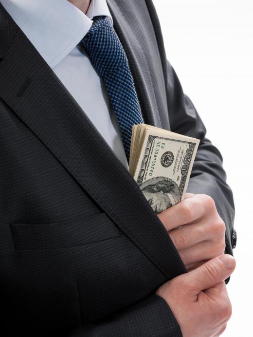 An individual who has a history of financial difficulty may be vulnerable to bribery.