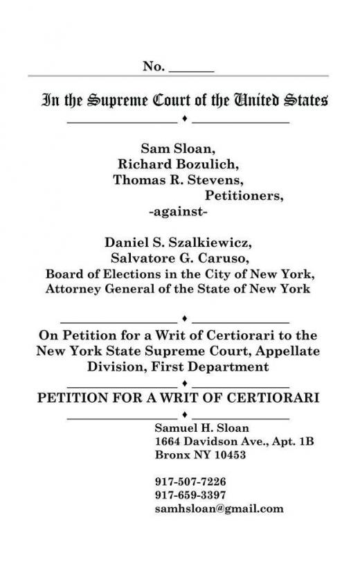 A petition for a writ of certiorari.